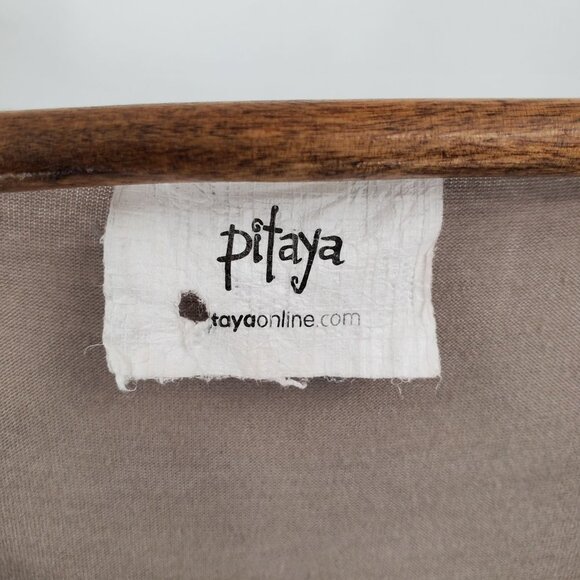 Pitaya Womens Bubble Hem Mini Dress Juniors Size M Gray Stretch Boho Casual - Picture 7 of 12